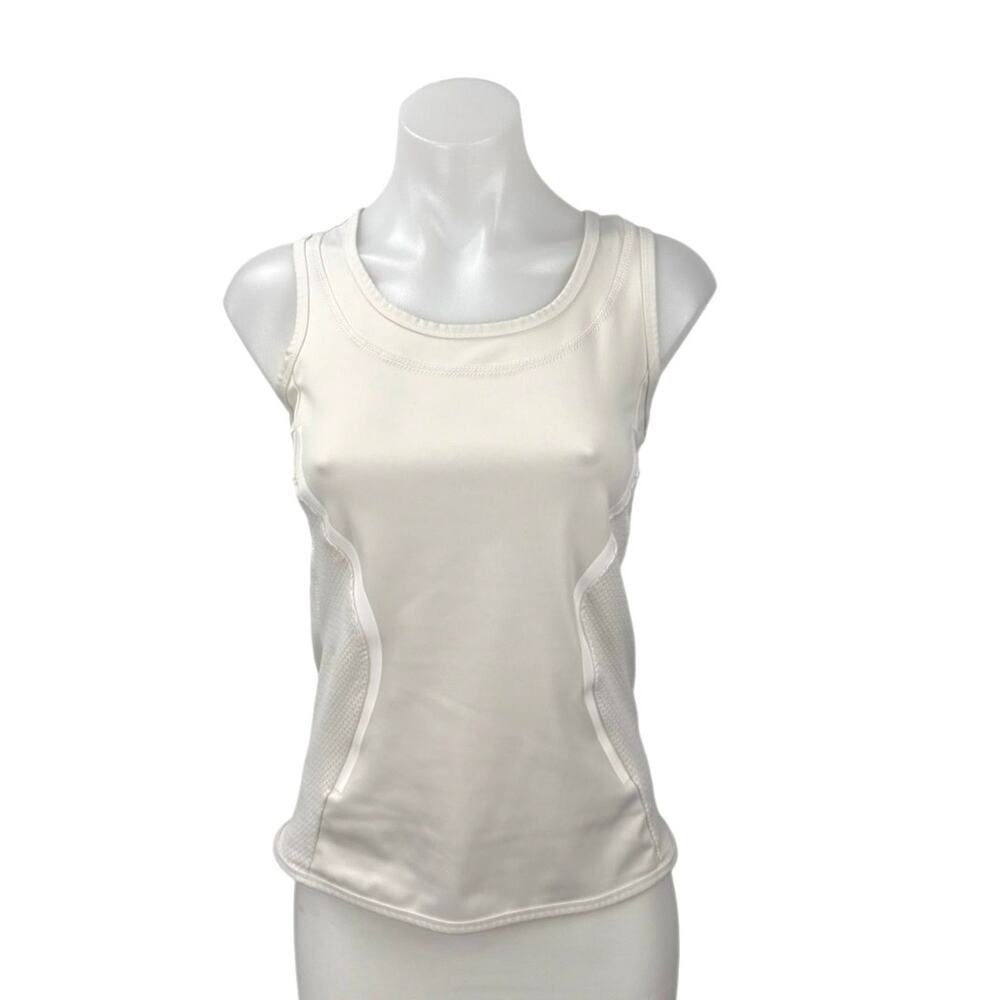 Adidas Stella McCartney White Sleeveless Yoga Gym Athletic Activewear Tank Top S